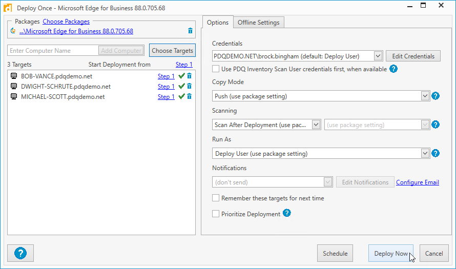 screenshot of PDQ Deploy & Inventory